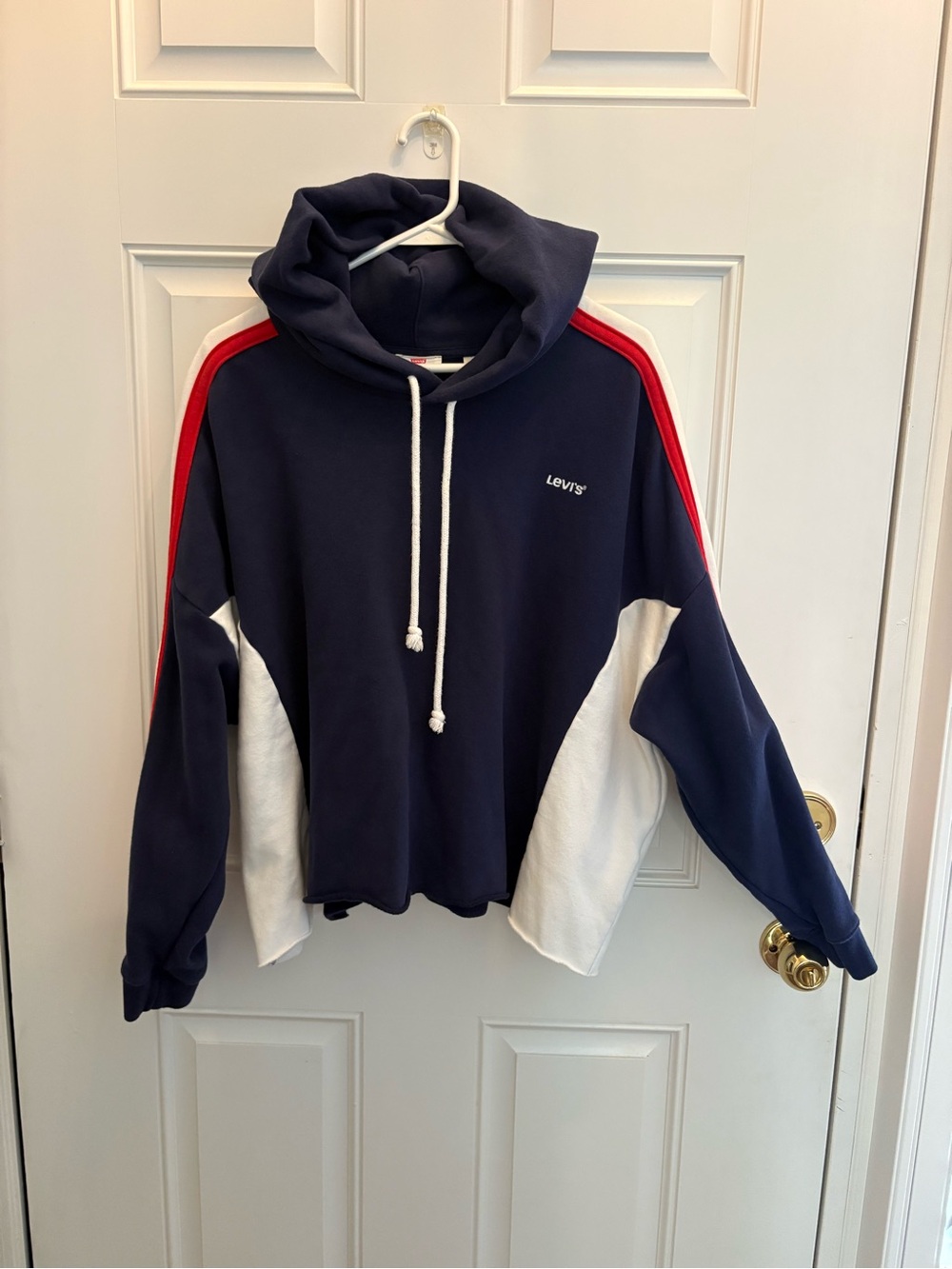 Levi's Maritime Navy Hoodie with Red & White Panels